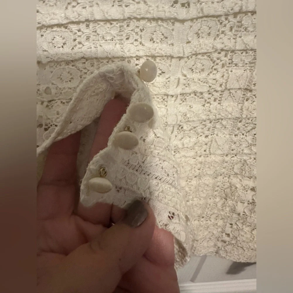 Sezane Cream Lace Top - Picture 4 of 7